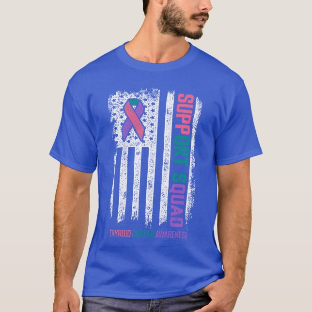 Thyroid Shirts Support Squad Thyroid Awareness T Shirt (Framsida)