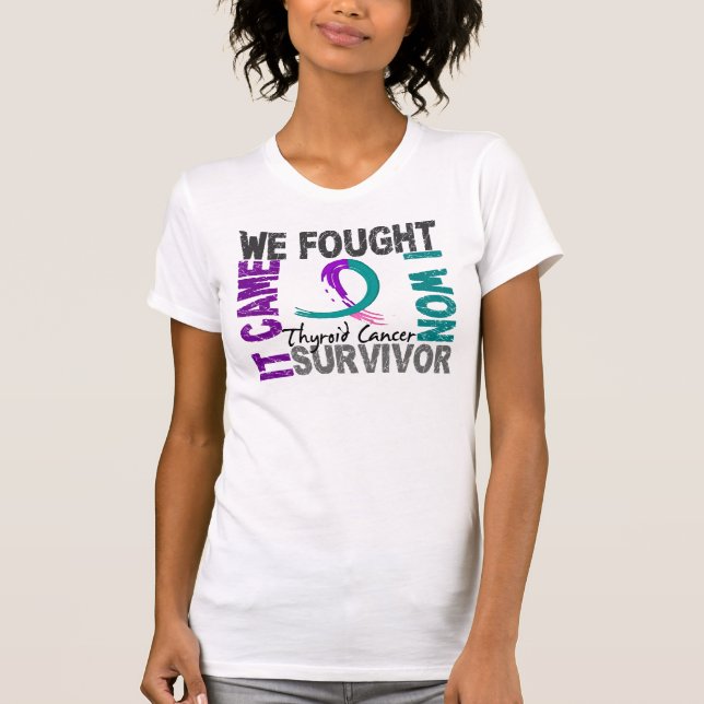 Thyroidcancer för överlevande 5 t-shirt (Framsida)