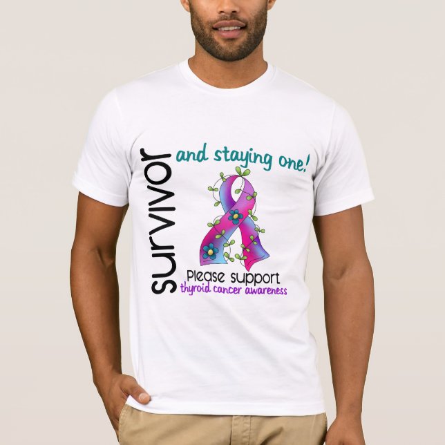 Thyroidcancer för överlevande 9 t-shirt (Framsida)
