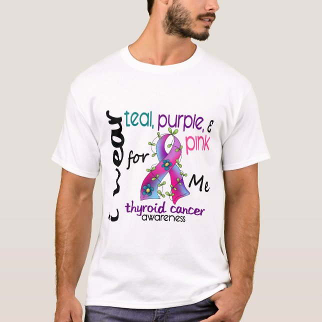 Thyroidcancer ha på sig jag bandet för MIG 43 T-shirt (Framsida)