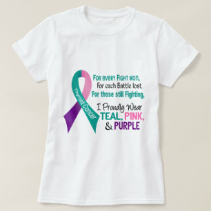 Thyroidcancer ha på sig jag Proudly purpurfärgad Tee