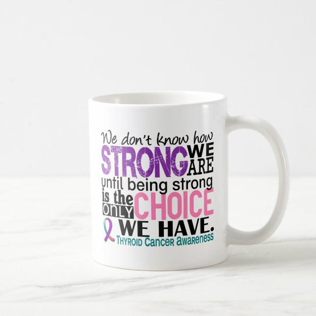 Thyroidcancer hur starkt vi är kaffemugg (Höger)