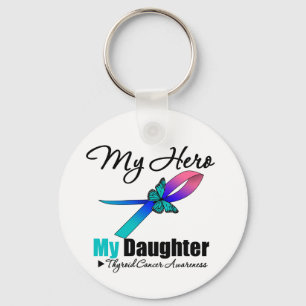 Thyroidcancer min hjälte min dotter nyckelring