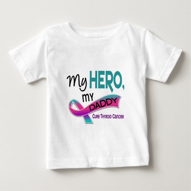 Thyroidcancer MIN HJÄLTE MIN PAPPA 42 T-shirt (Framsida)