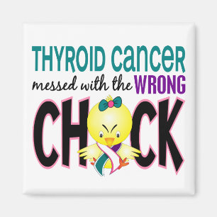 Thyroidcancer röra med den fla chicken magnet