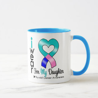 Thyroidcancerband för min dotter mugg