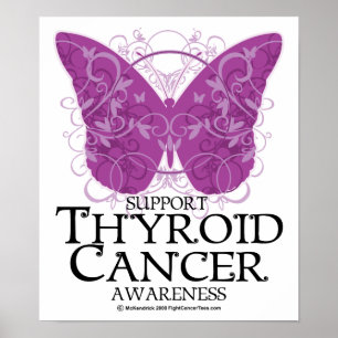 Thyroidcancerfjäril Poster