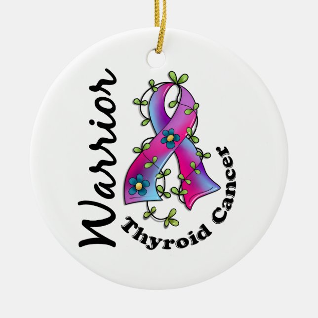 Thyroidcancerkrigare 15 julgransprydnad keramik (Framsidan)