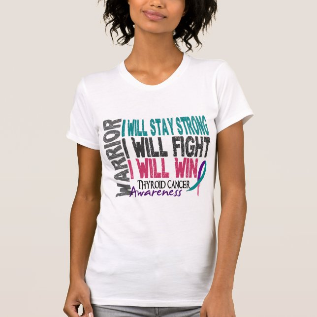 Thyroidcancerkrigare T Shirt (Framsida)