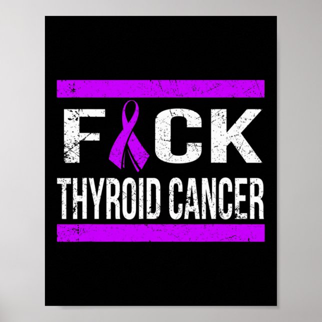 Thyroidcancermedvetenhet T Shirt Poster (Framsidan)
