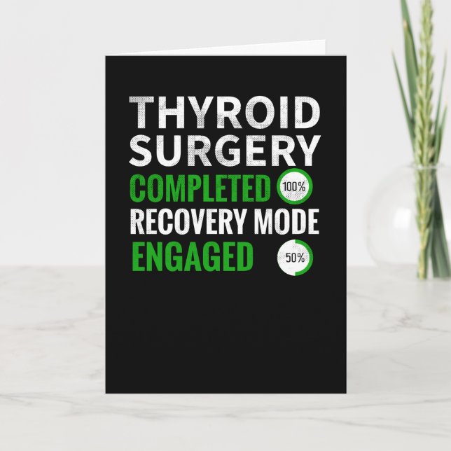 Thyroidectomy | Återställningsgåvor för sköldkörte Kort (Framsida)