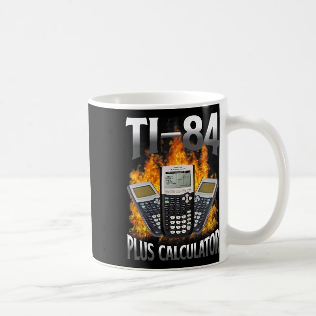 Ti-84 Plus Kalkylator Rolig Matematiklärare  Kaffemugg (Höger)