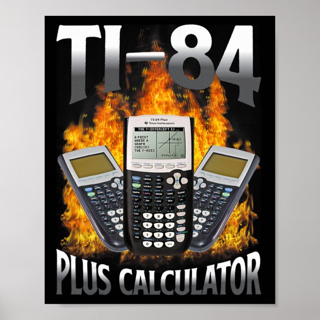 Ti-84 Plus Kalkylator Rolig Matematiklärare  Poster (Framsidan)