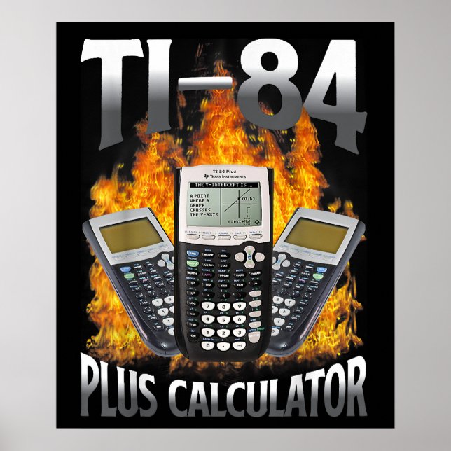 Ti-84 Plus Kalkylator Rolig Matematiklärare Poster (Framsidan)
