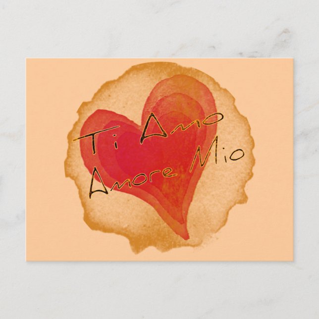 Ti Amo Amore Mio Vykort (Framsida)