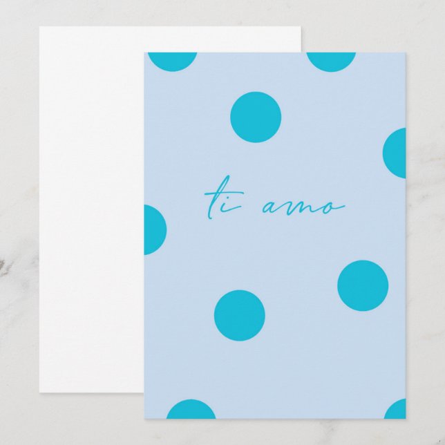 Ti amo flat Greeting Card Kort (Fram/baksida)