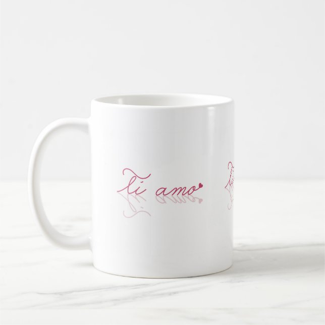 Ti amo (I kärlek du) italienska Kaffemugg (Vänster)