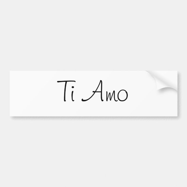 Ti Amo/I Kärlek You Bildekal (Framsidan)