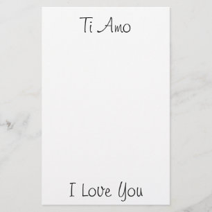 Ti Amo/I Kärlek You Brevpapper