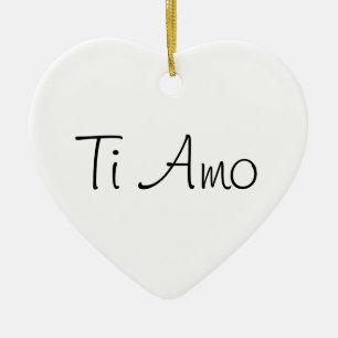 Ti Amo/I Kärlek You Julgransprydnad Keramik