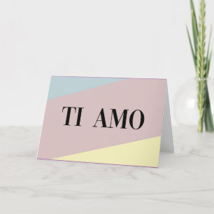 Ti amo italian-språklig text kort
