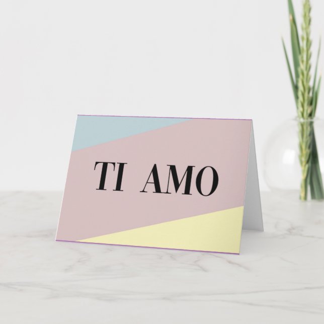 Ti amo italian-språklig text kort (Framsida)