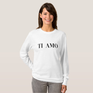 Ti amo italian-språklig text t shirt