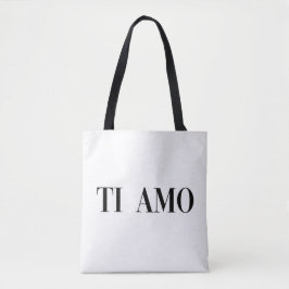 Ti amo italiensk bokstavspråk tygkasse