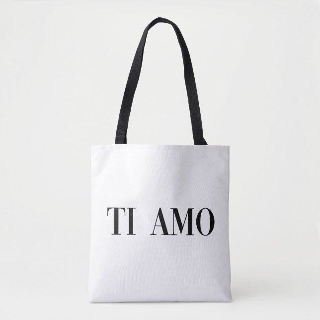 Ti amo italiensk bokstavspråk tygkasse (Framsida)