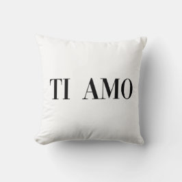 Ti amo italiensk bokstavstil kudde