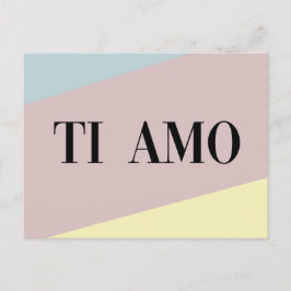 Ti amo italiensk språk bokstavkort vykort
