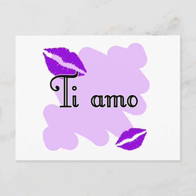 Ti amo - italienska I kärlek du Vykort (Framsida)