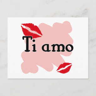 Ti amo - italienska I kärlek du Vykort