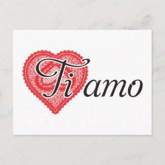 Ti amo (italienska) vykort