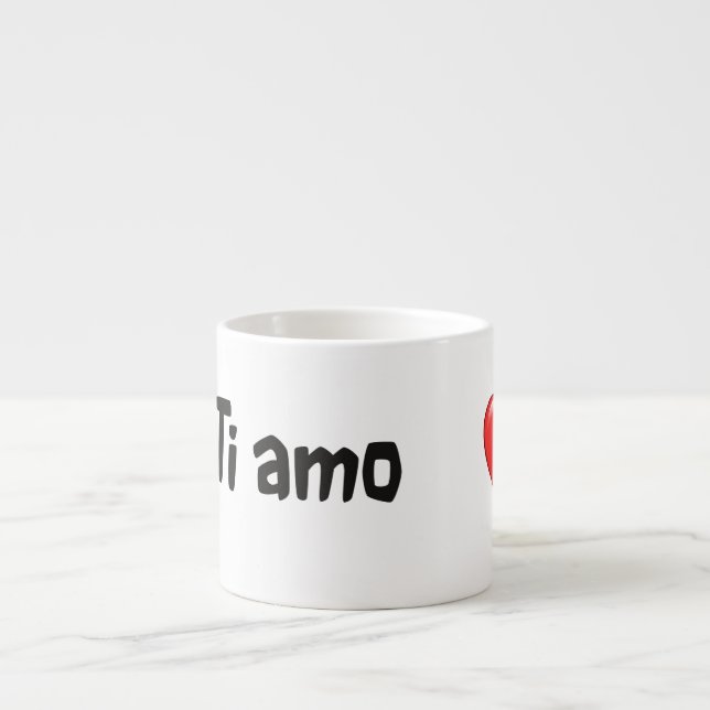 Ti amo - Jag älskar dig i italienare Espressomugg (Framsidan)