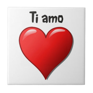 Ti amo - Jag älskar dig i italienare Kakelplatta