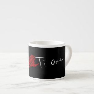 Ti Amo Kärlek Du på italienska Heart Coffee Mugg Espressomugg
