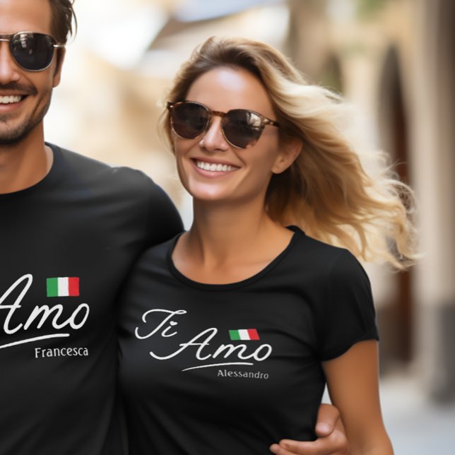Ti Amo Script Personlig-par T Shirt (Ti Amo Women's Tee from Ti Amo Couple's Set)
