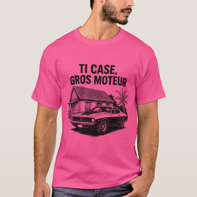 TI CASE GROS MOTEUR N&B T SHIRT (Framsida)