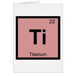 Ti - Titanium kemi periodiska systemet symbol Hälsningskort