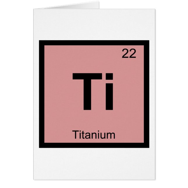 Ti - Titanium kemi periodiska systemet symbol Hälsningskort (Framsidan)