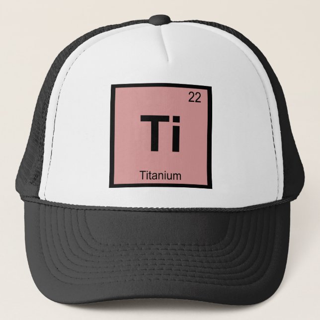 Ti - Titaniums kemi Periodiska systemet Symbol Keps (Framsida)