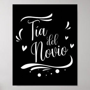 Tia Del Novio Spanska staden Groom Bröllop Poster
