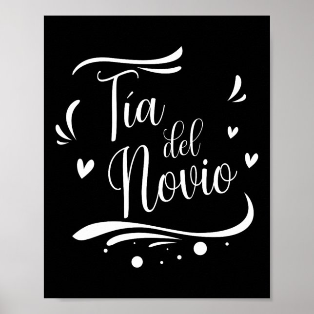 Tia Del Novio Spanska staden Groom Bröllop Poster (Framsidan)