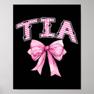 Tia födelsedags tjej matchande coquette rosa roset poster