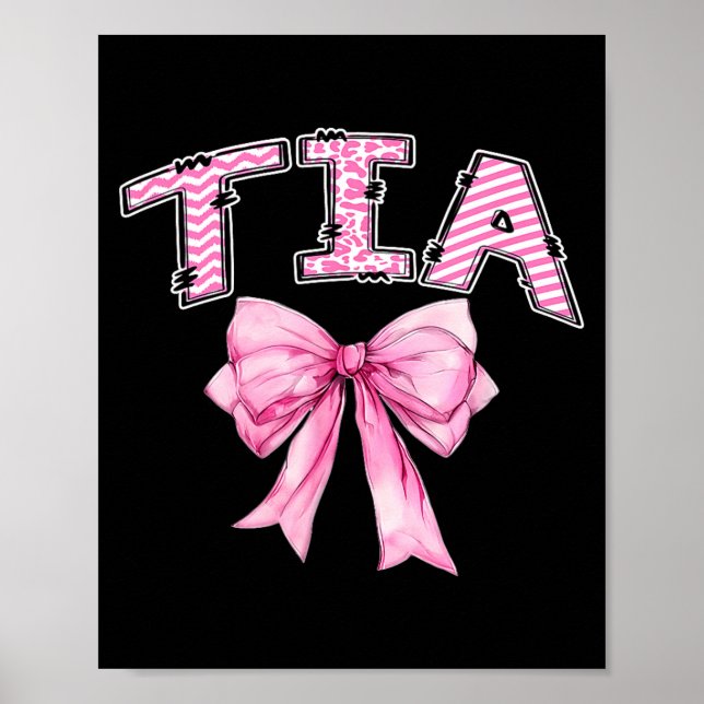 Tia födelsedags tjej matchande coquette rosa roset poster (Framsidan)