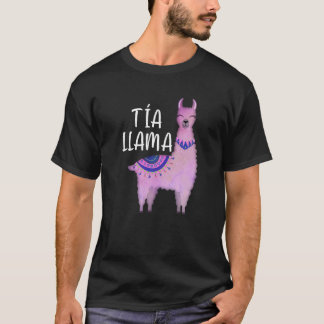 Tia Llama Spanska Moster Funny Llama Älskare T Shi Shirt