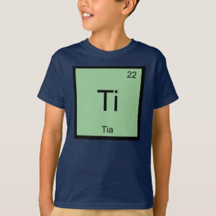 Tia Namn kemi Inslag Periodiska Bord T-shirt
