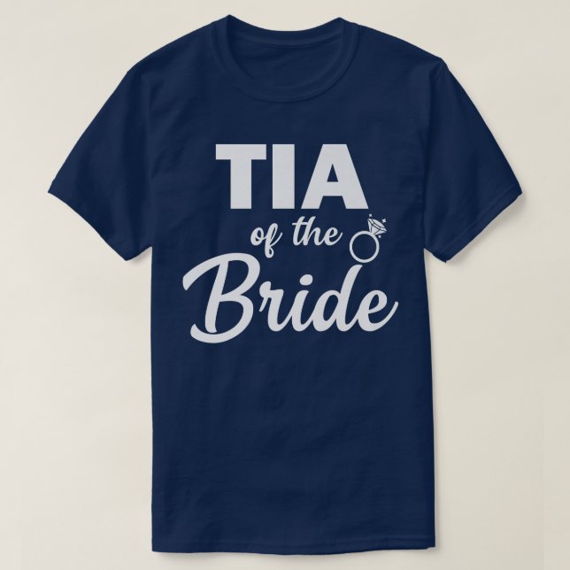Tia of the Bride Coordinating Wedding Party  T Shirt (Design framsida)