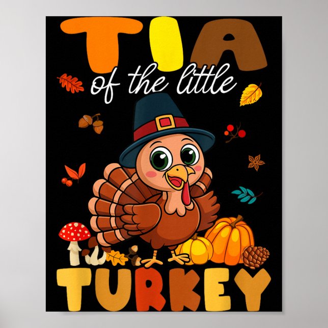 Tia Of The Little Turkey Thanksgiving Baby Shower  Poster (Framsidan)